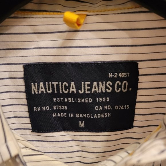 Nautica Casual Button Down Striped Shirt - Picture 2 of 8